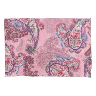 Pastel paisley, traditional ethnic seamless patter pillowcase