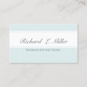 Pastel Pale Blue Simple Minimal  Events Planner Business Card