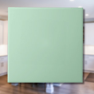 Pastel Pale Green Solid Colour   Classic   Elegant Ceramic Tile