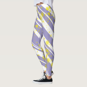 Pastel Pale Lavender Purple Abstract Art  Leggings