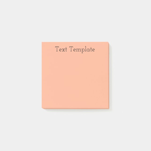 Pastel Pale Orange Post-it Notes (Front)
