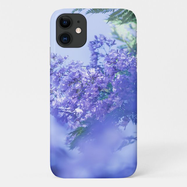 Pastel Pale Purple Jacaranda Flower iPhone 11 Case (Back)