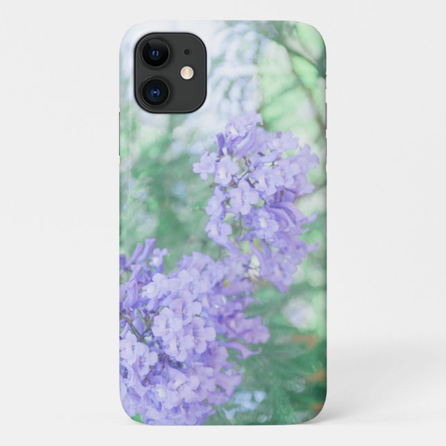 Pastel Pale Purple Jacaranda Flower iPhone 11 Case (Back)