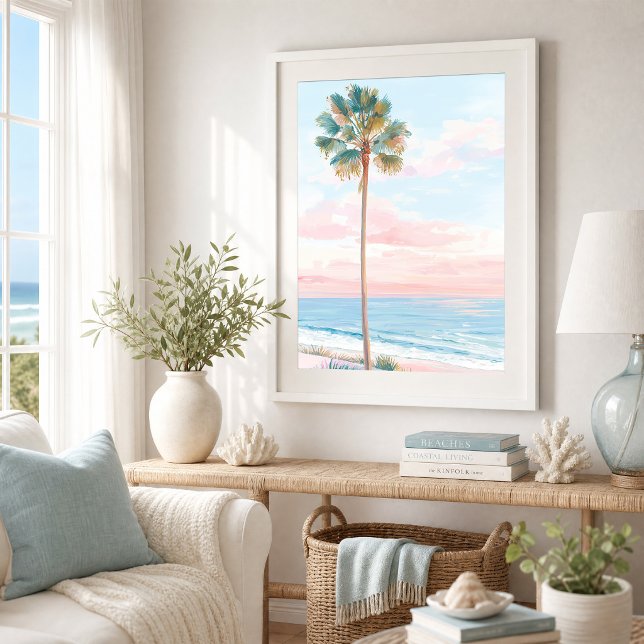 Pastel Palm Beach Coastal Wall Art (Creator Uploaded)