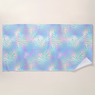 Pastel Palm Breeze Beach Towel
