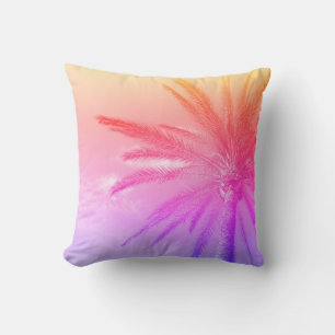 Pastel Palm Tree Funky Summer Cushion