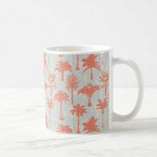 Pastel Palm Tree Pattern Coffee Mug