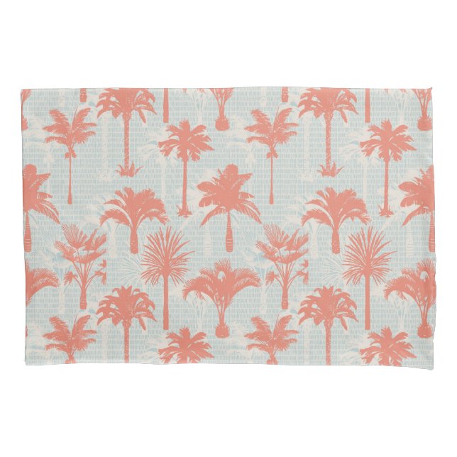 Pastel Palm Tree Pattern Pillowcase (Front-Left)