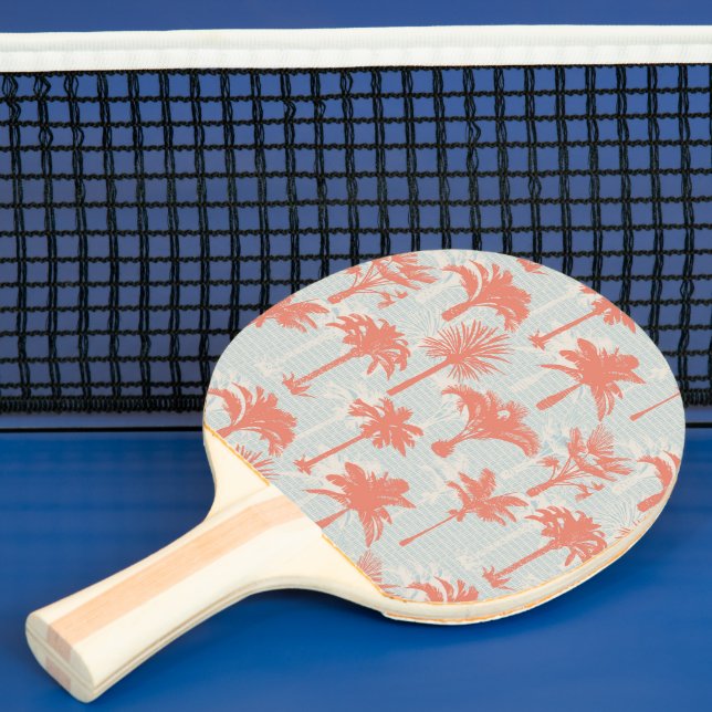 Pastel Palm Tree Pattern Ping Pong Paddle (Insitu)
