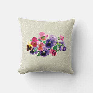 Pastel Pansies Cushion
