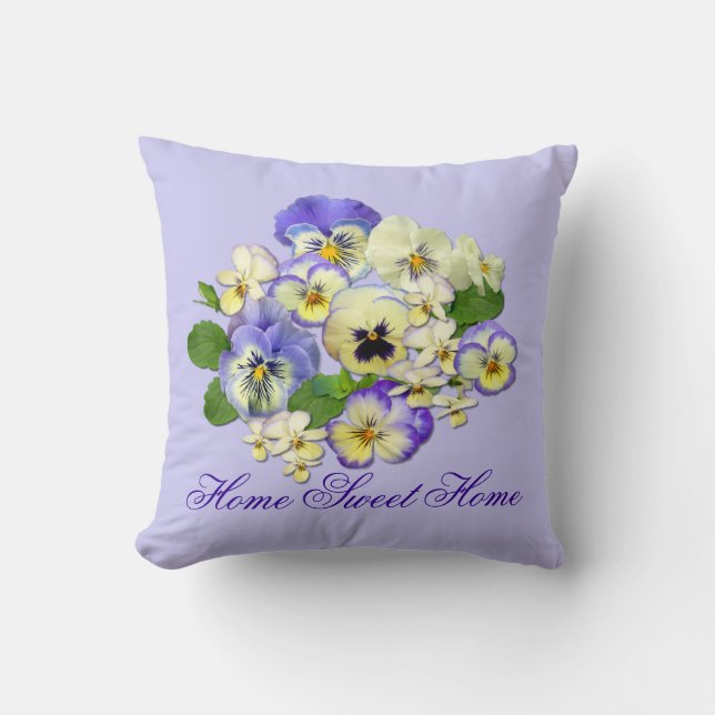 Pastel Pansies ~ Throw Pillow # 2 (Front)