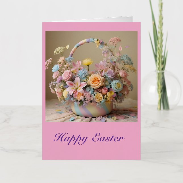 '" PASTEL PARADISE "  FOIL GREETING CARD (Front)