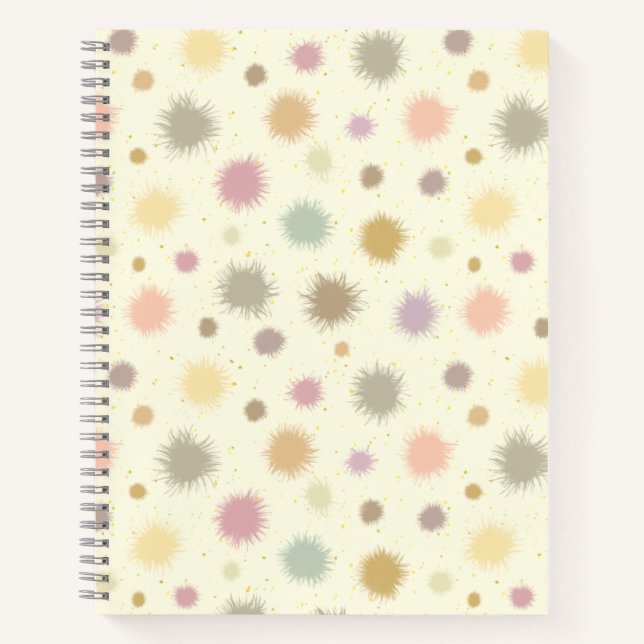 Pastel Party Pollen - seamless pattern.    Notebook (Front)