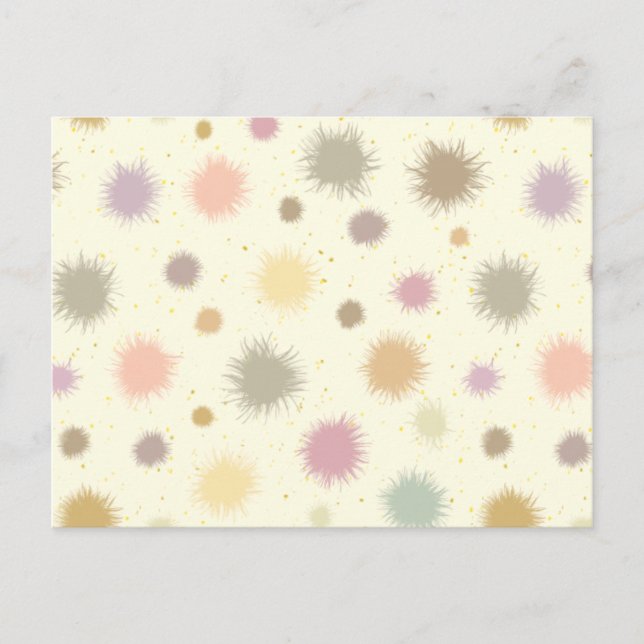 Pastel Party Pollen - seamless pattern. Postcard (Front)