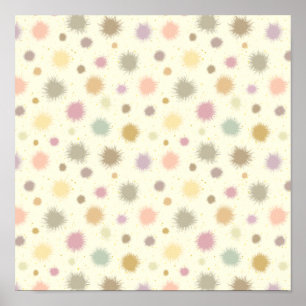 Pastel Party Pollen - seamless pattern.    Poster