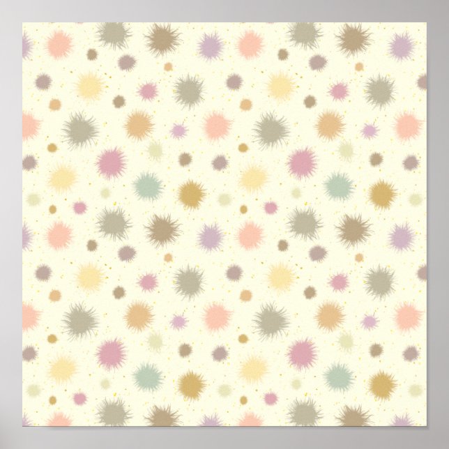 Pastel Party Pollen - seamless pattern.    Poster (Front)