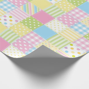 Pastel Patchwork Patterns Wrapping Paper