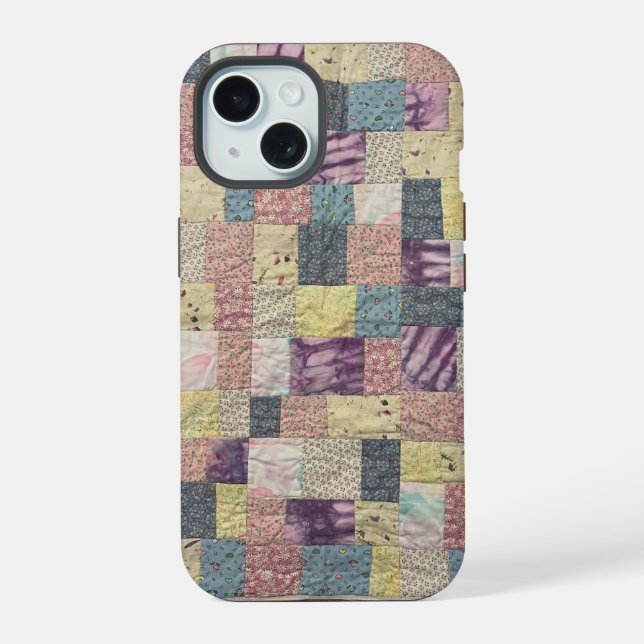 Pastel Patchwork Quilt phone case (Back)
