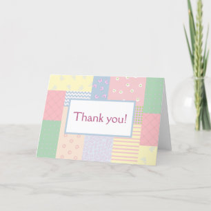 Pastel Patchwork Thank You Card