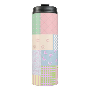 Pastel Patchwork Thermal Tumbler