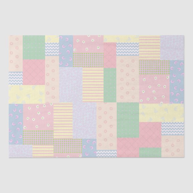 Pastel Patchwork Tissue Paper (Front)