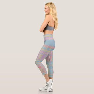 Pastel pattern capri leggings