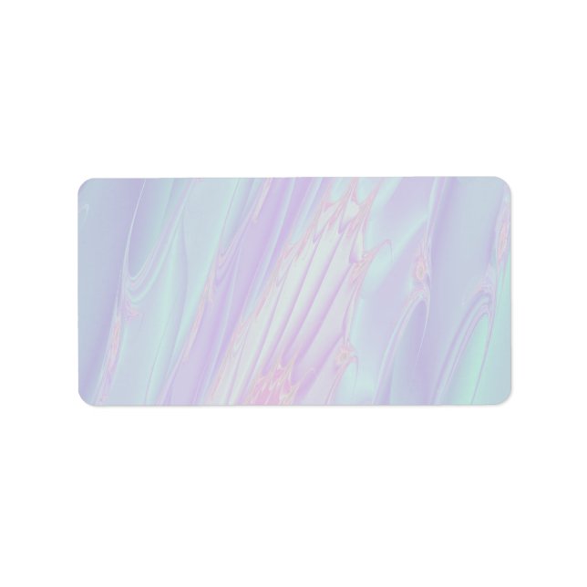 Pastel Pattern Fractal - Sea Shell Style. Label (Front)