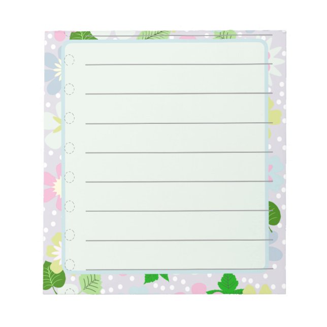 Pastel Pattern Notepad (Front)