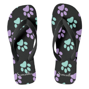 Pastel Paws Thongs