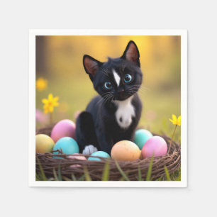 Pastel Paws & Whiskers: Felini’s Easter Basket Napkin
