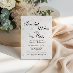 Pastel Peach and Cream Geometric Shower Invitation