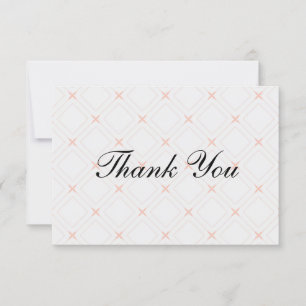 Pastel Peach and Cream Geometric Thank You Card