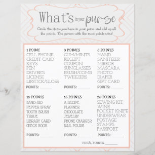 Pastel Peach and Cream Whats In Your Purse