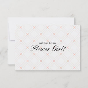 Pastel Peach and Cream Will You Be My Flower Girl