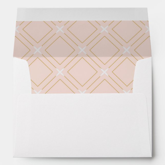 Pastel Peach and Gold Geometric Envelope (Back (Bottom))