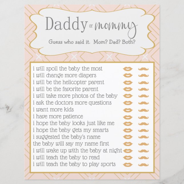 Pastel Peach and Gold Geometric Who Said It (Front)