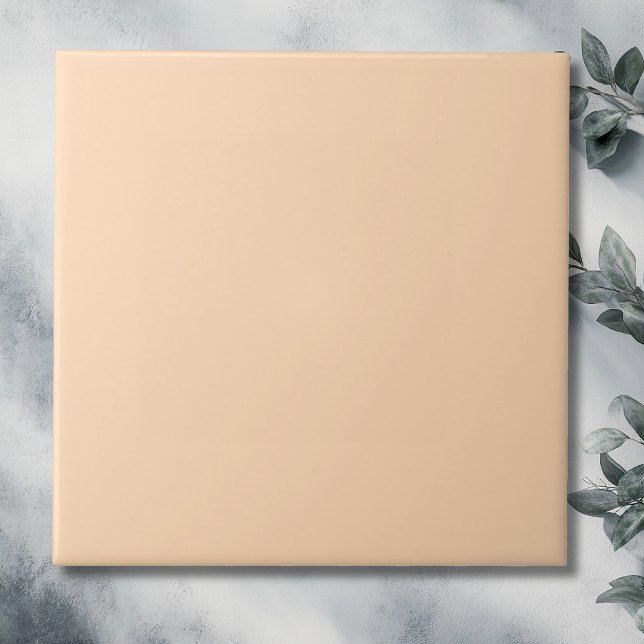 Pastel Peach Blossom Solid Colour | Classic Elegan Ceramic Tile (Creator Uploaded)