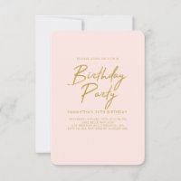 Pastel Peach Golden Birthday Party
