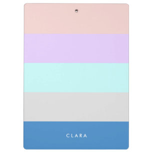 pastel peach purple mint grey blue color block clipboard