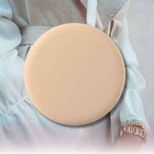 Pastel Peach Solid Colour Classic Elegant 6 Cm Round Badge