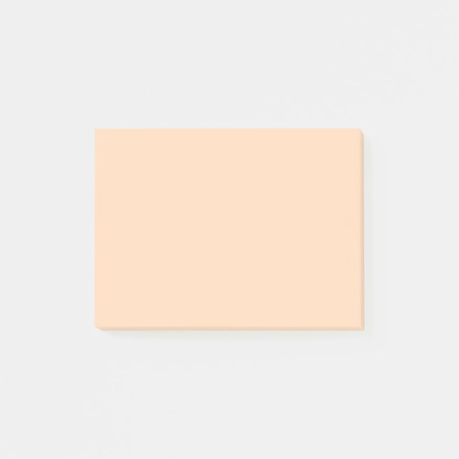 Pastel Peach Solid Colour | Classic | Elegant Post-it Notes (Front)