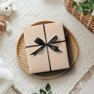 Pastel Peach Solid Colour Classic Elegant Wrapping Paper