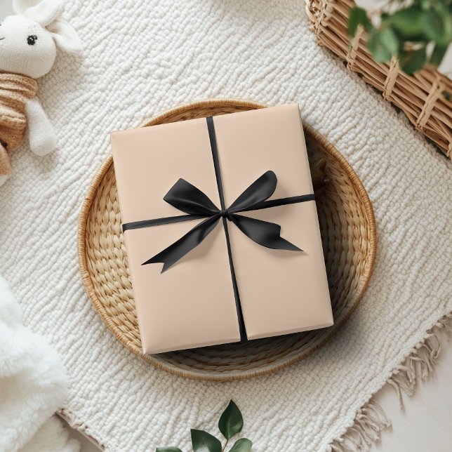 Pastel Peach Solid Colour | Classic | Elegant Wrapping Paper (Creator Uploaded)