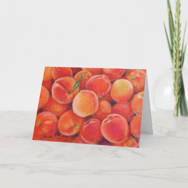 Pastel Peaches Greeting Card (Front)