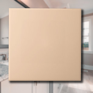 Pastel Peachy Pink Solid Colour   Classic   Elegan Ceramic Tile