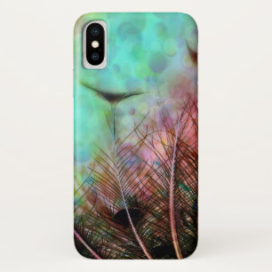 Pastel Peacock Feathers iPhone X Case