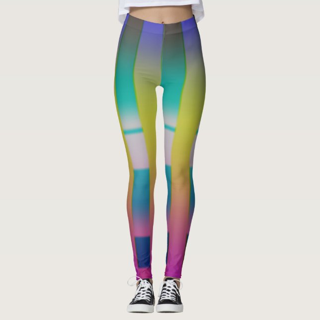 Pastel Peacock Leggings (Front)