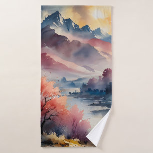 Pastel Peaks and Calm Waters Bath Towel Set
