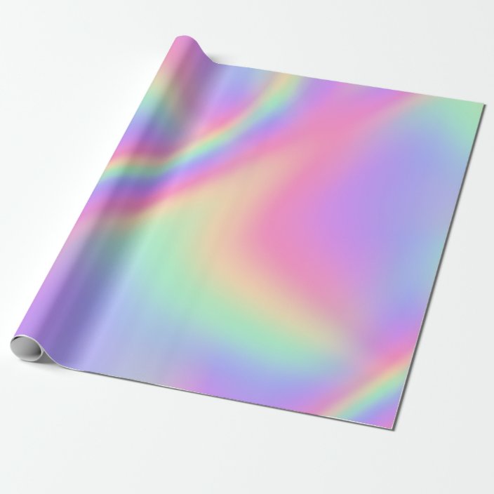 pastel pearl holographic wrapping paper