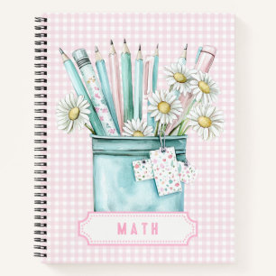 Pastel Pencils   Math Notebook